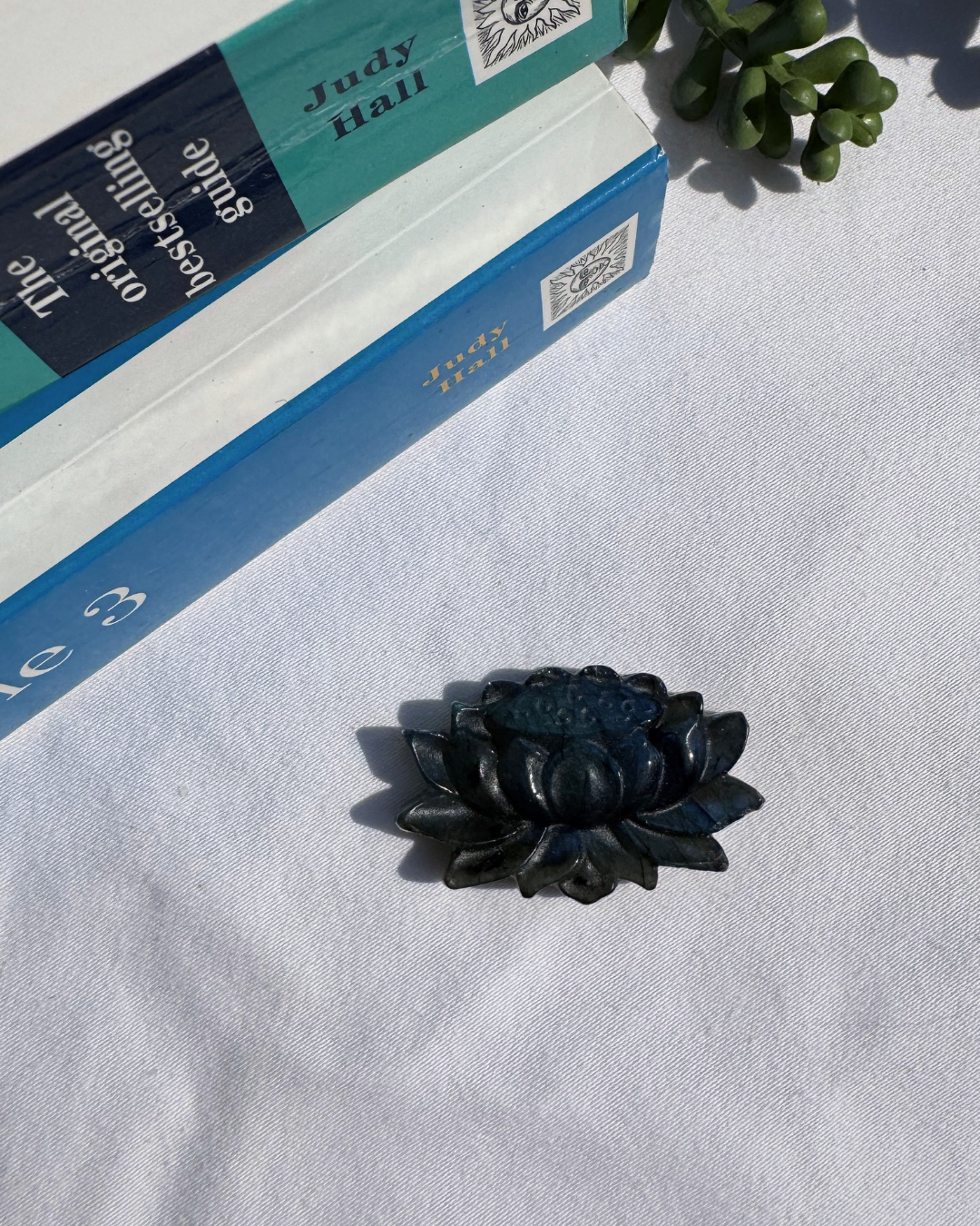 Labradorite AA Grade Lotus Flower Carving