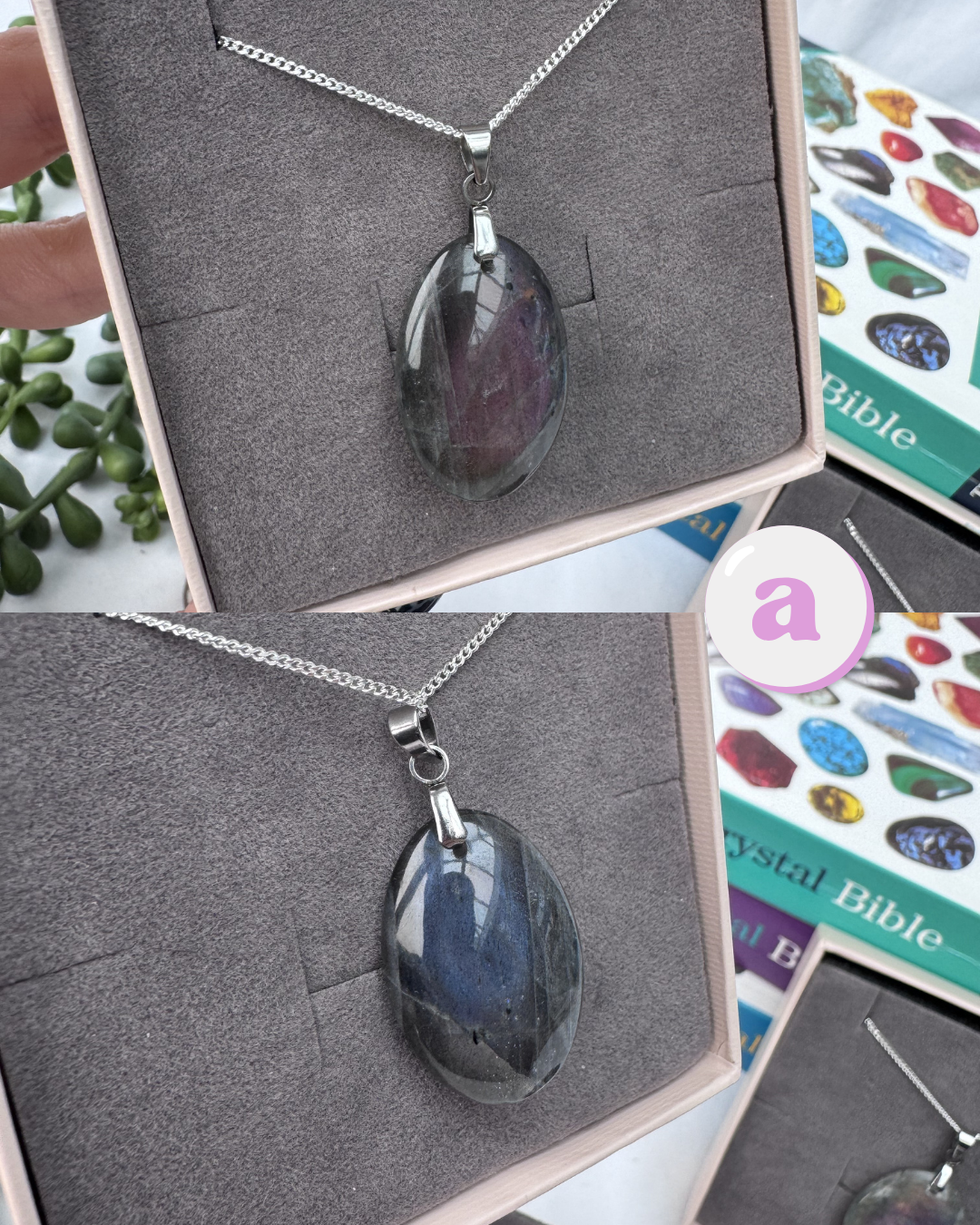 Labradorite Oval Sterling Silver Necklaces