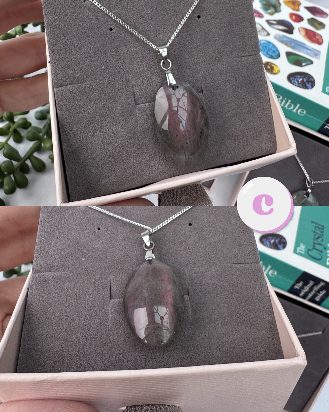 Labradorite Oval Sterling Silver Necklaces