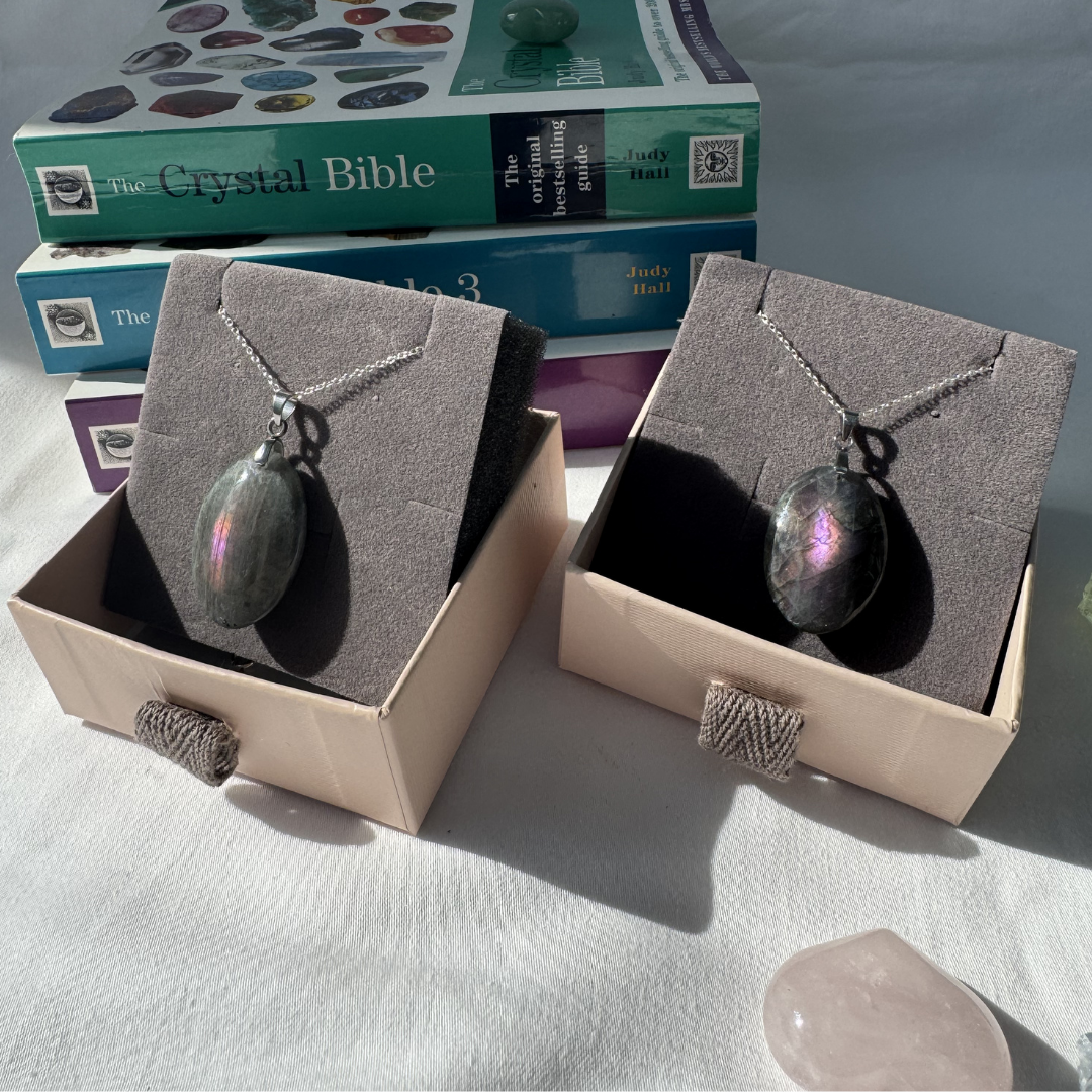 Labradorite Oval Sterling Silver Necklaces