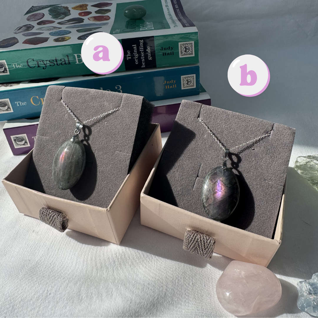 Labradorite Oval Sterling Silver Necklaces