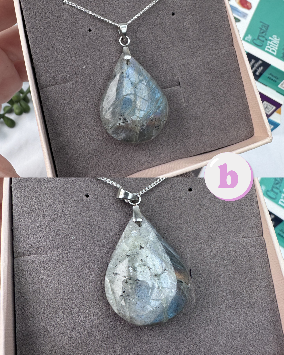 Labradorite Teardrop Sterling Silver Necklaces