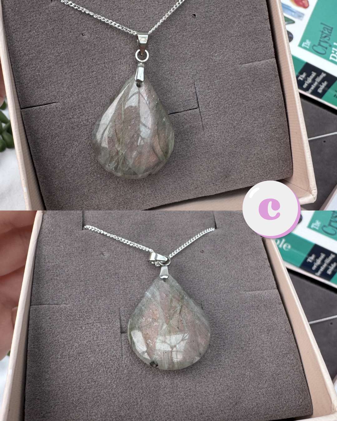 Labradorite Teardrop Sterling Silver Necklaces
