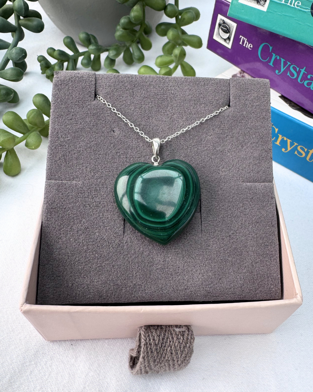 Reserved | Malachite A Grade Heart Sterling Silver Necklace