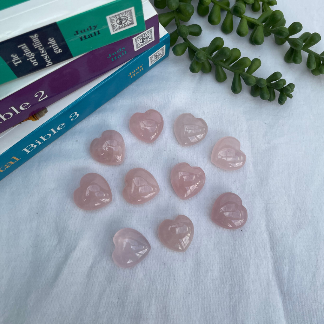 Mini Rose Quartz Hearts