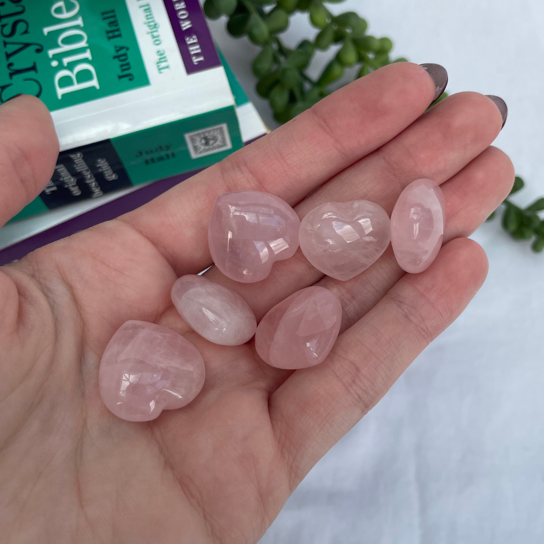 Mini Rose Quartz Hearts