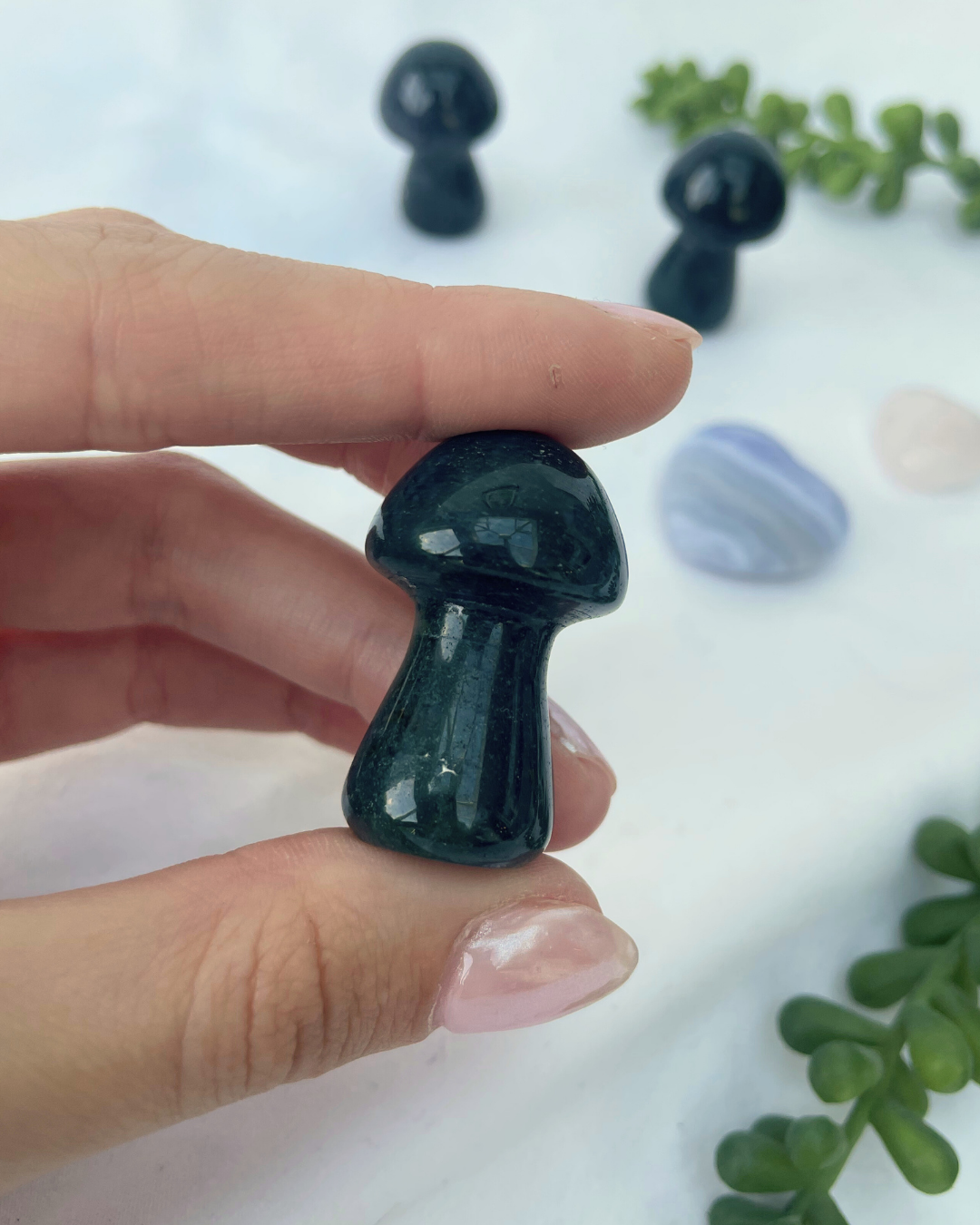 Moss Agate Mushrooms