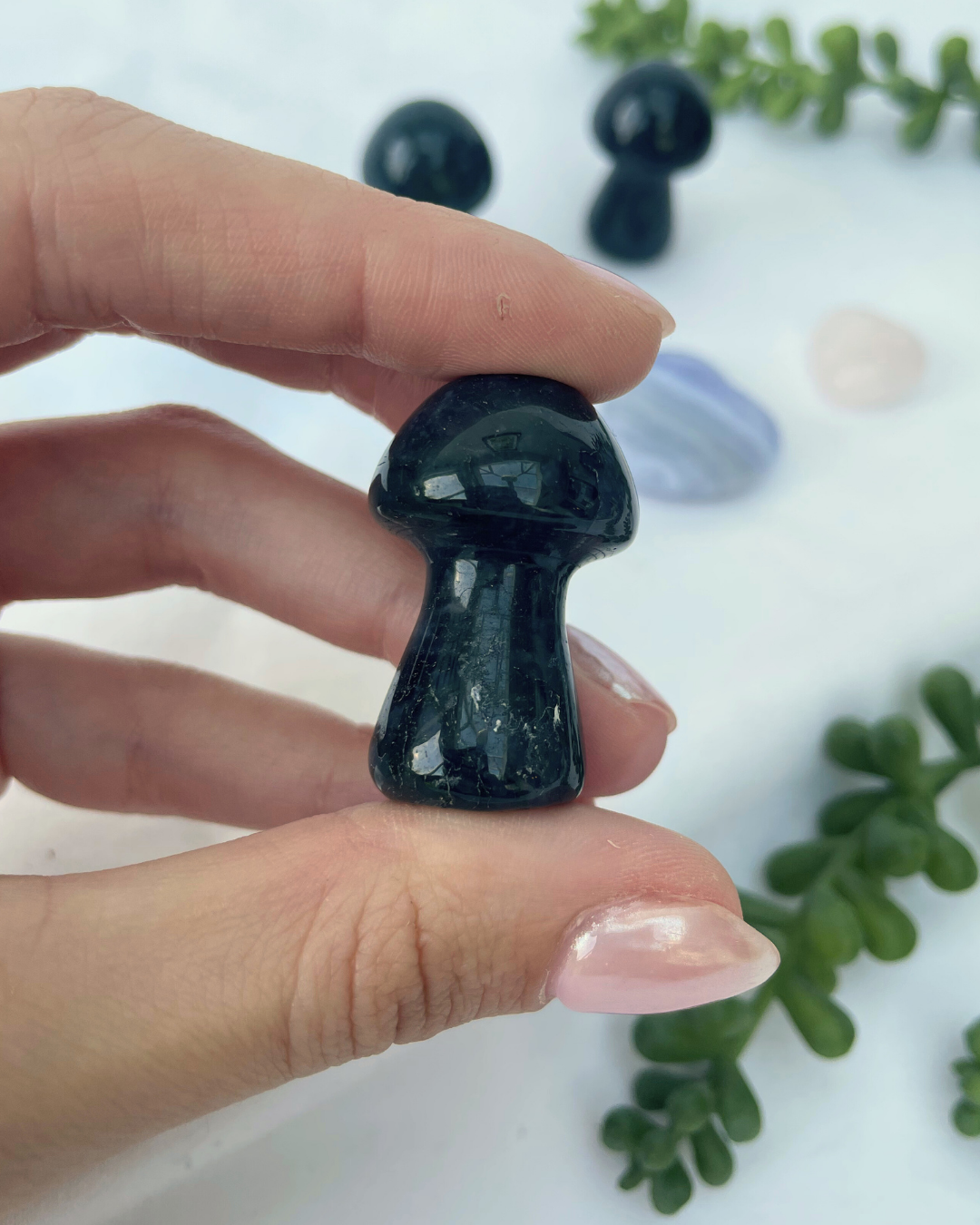 Moss Agate Mushrooms