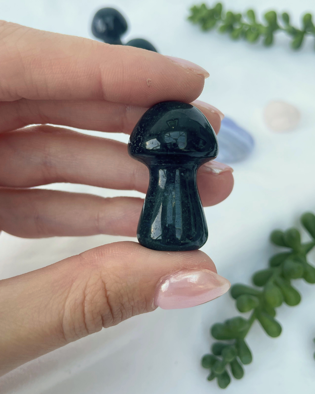 Moss Agate Mushrooms