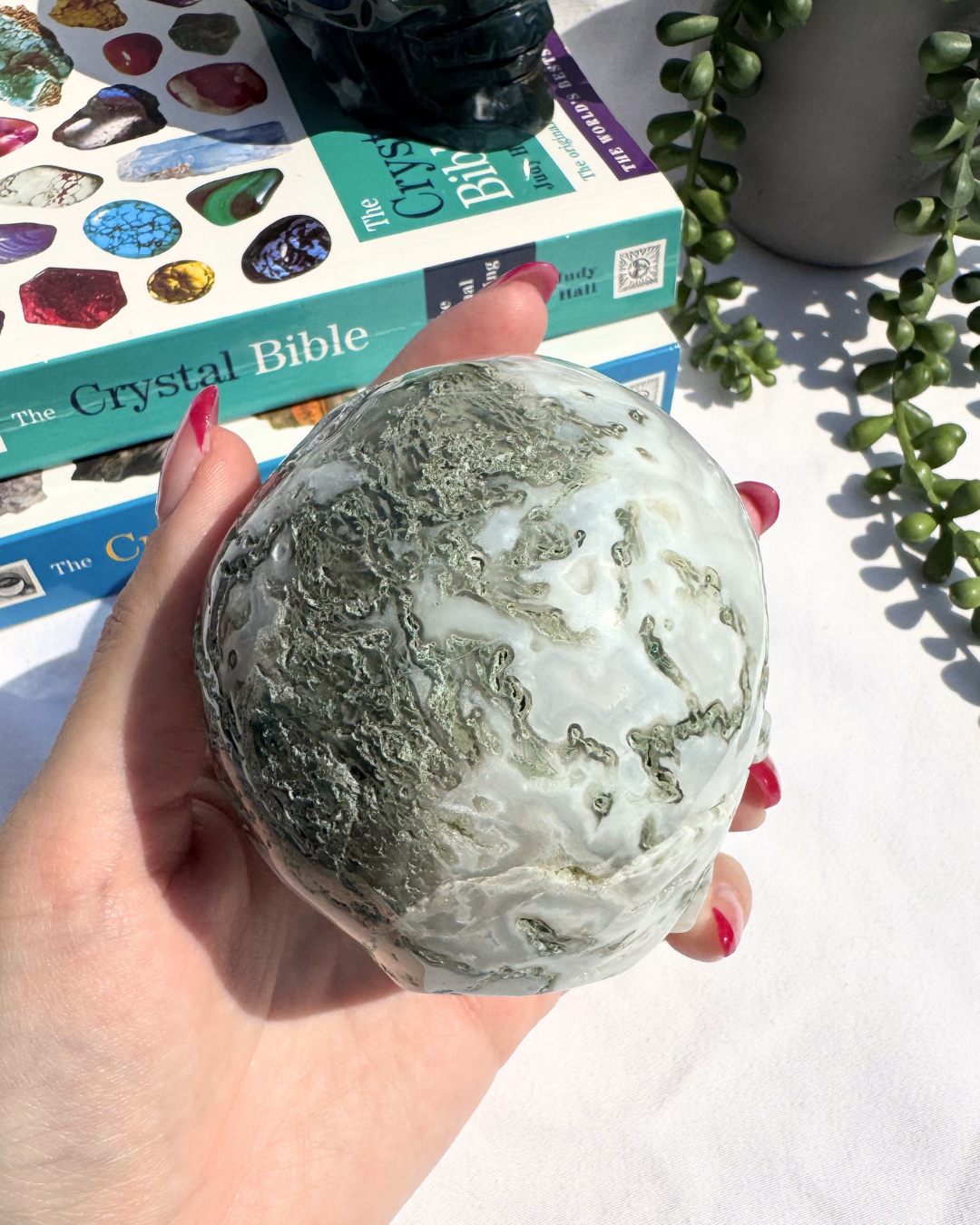 Moss Agate Large Skulls
