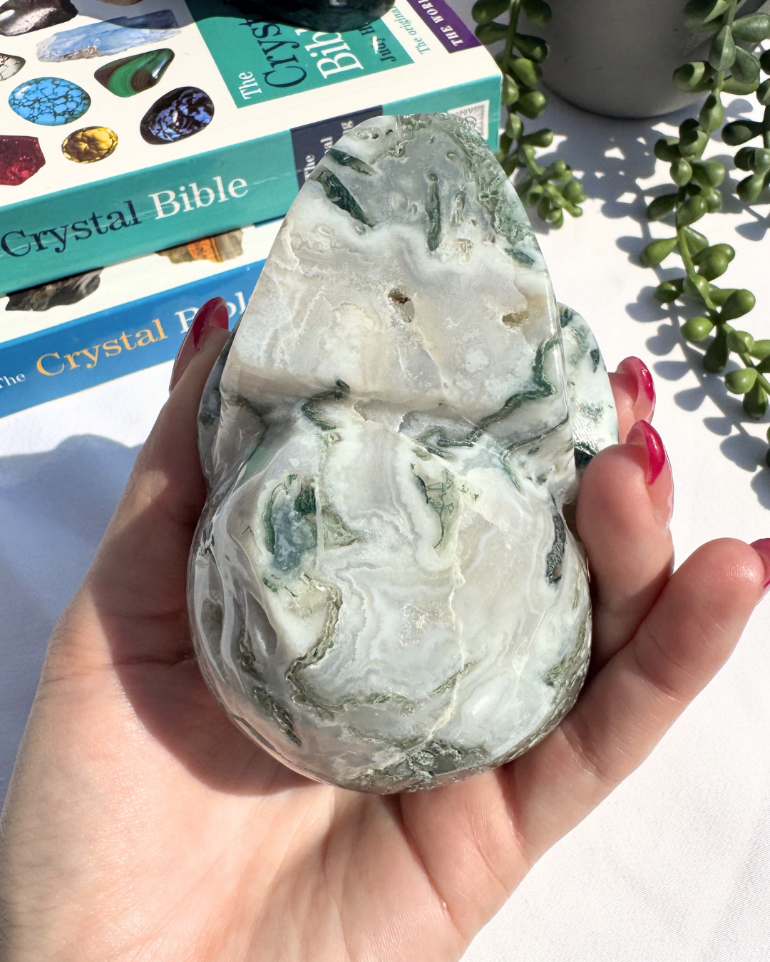 Moss Agate Large Skulls