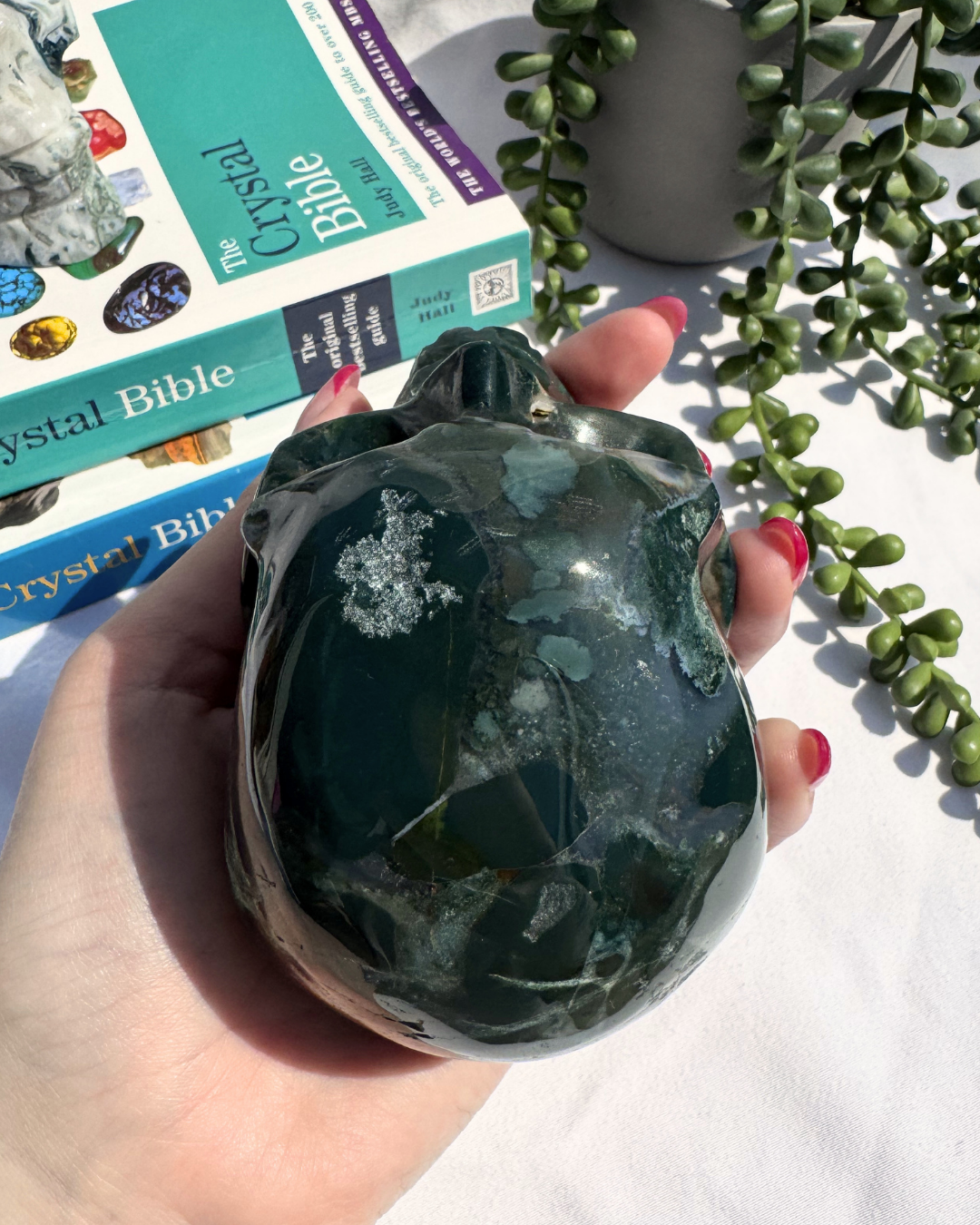 Moss Agate Large Skulls