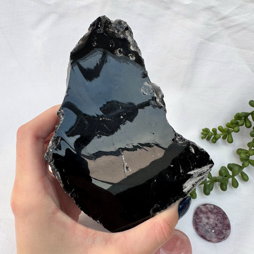 Large Raw Obsidian Freeform