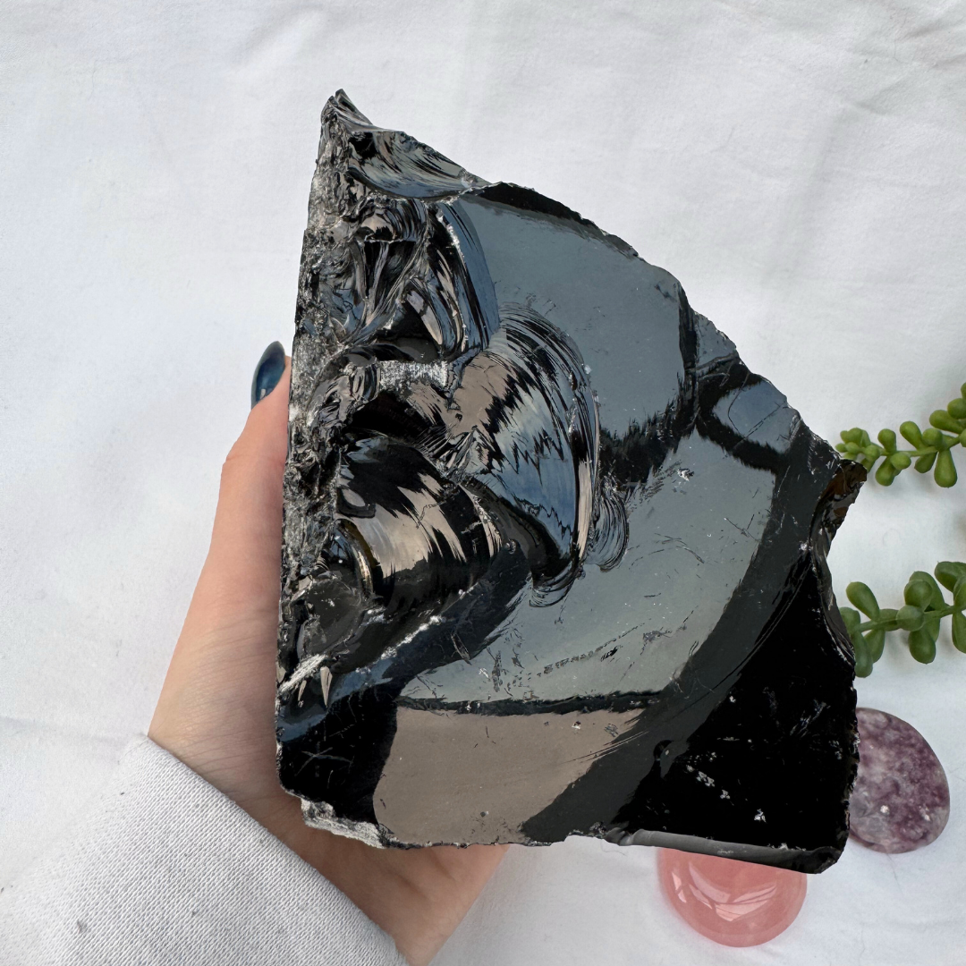 Large Raw Obsidian Freeform