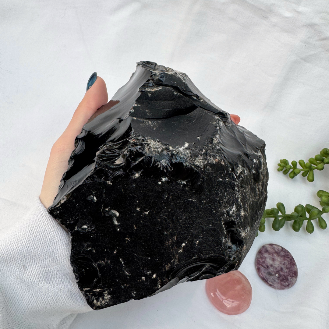 Large Raw Obsidian Freeform