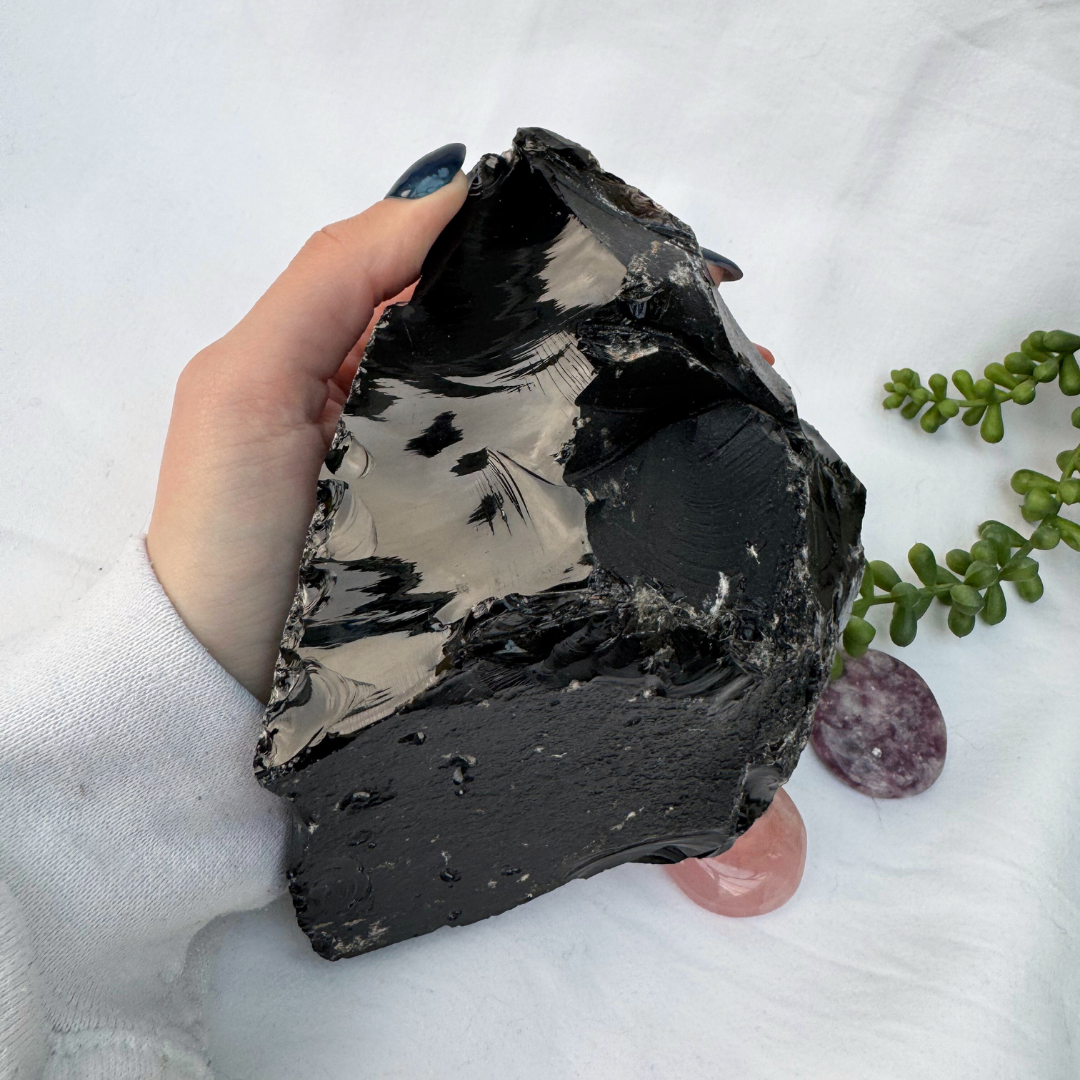 Large Raw Obsidian Freeform