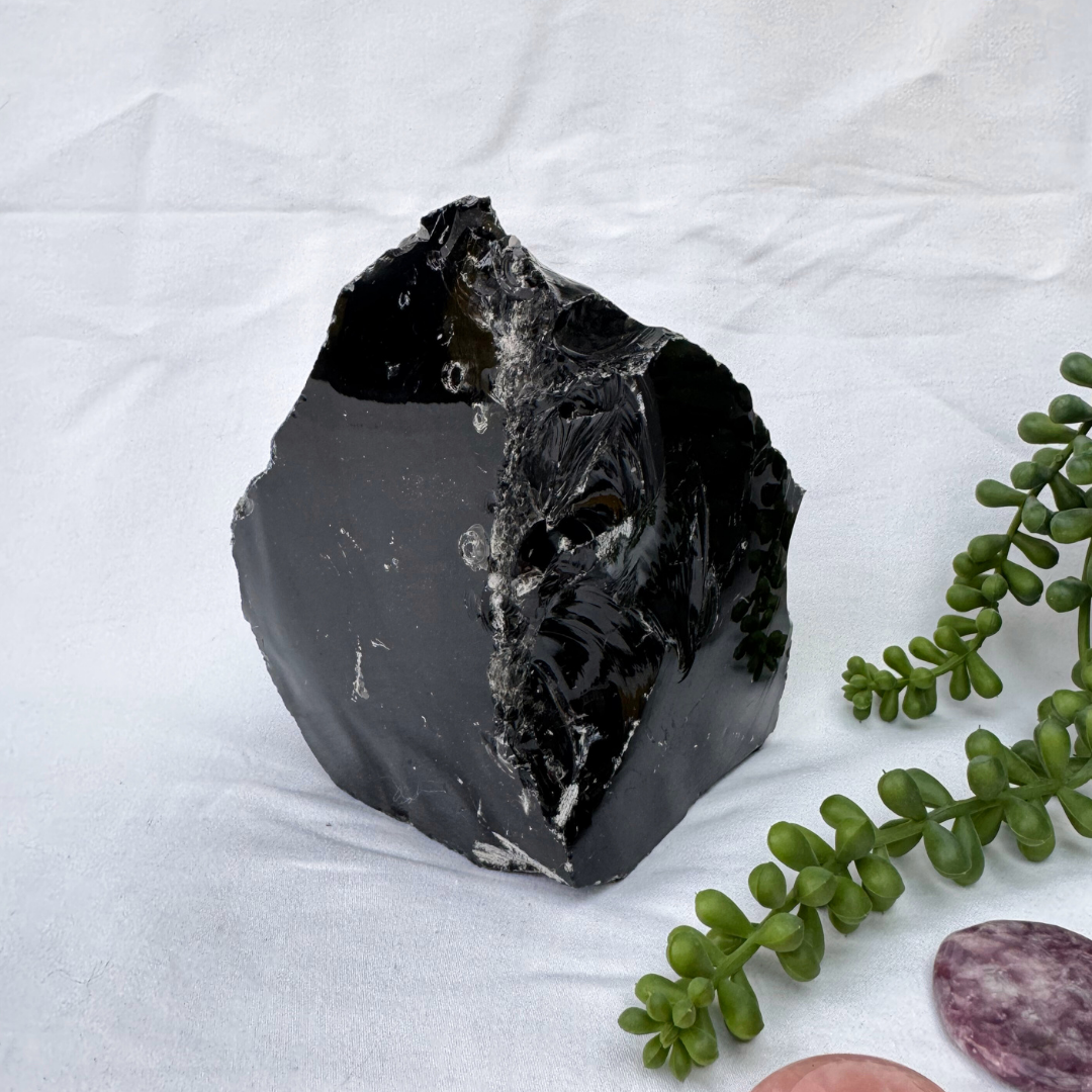 Large Raw Obsidian Freeform