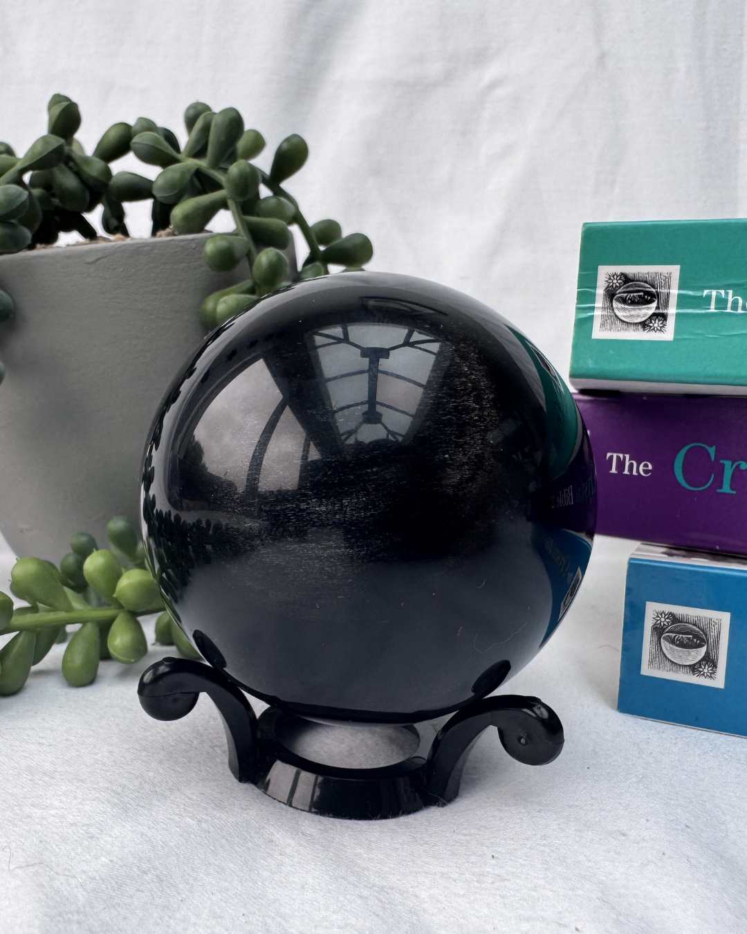 Silver Sheen Obsidian Sphere