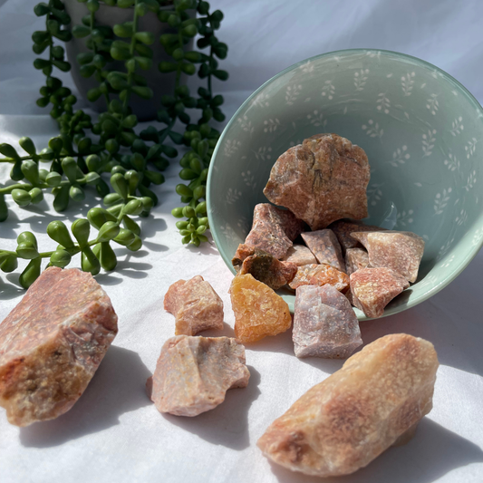 Pink Moss Agate Raw Chunks