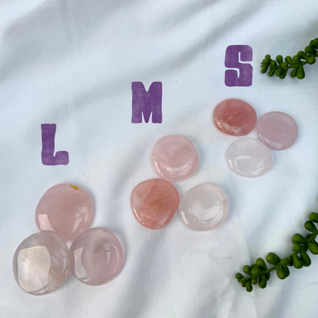 Rose Quartz Palmstones | 3 Sizes