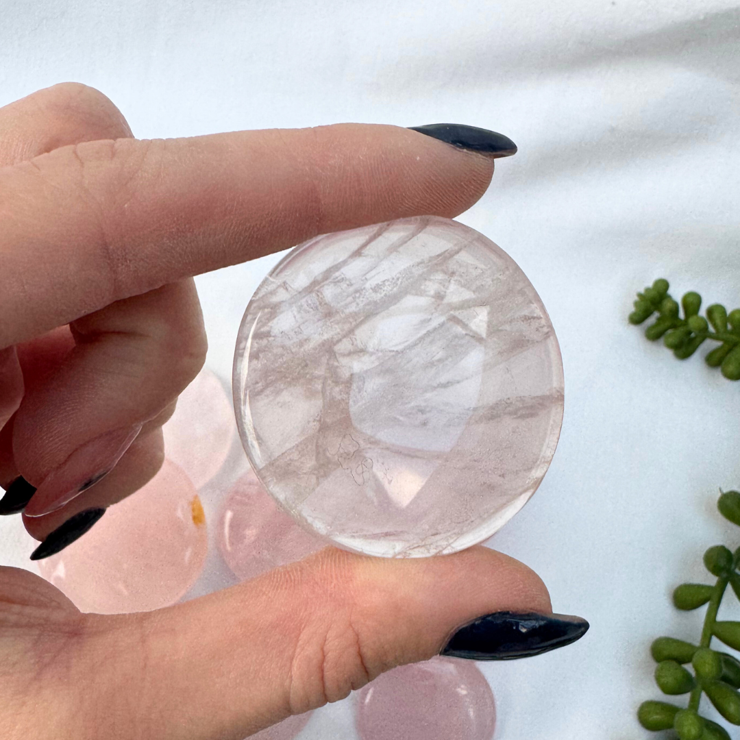 Rose Quartz Palmstones | 3 Sizes