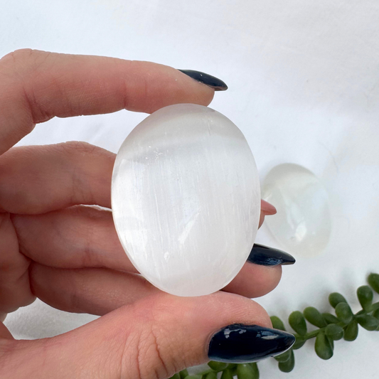 Selenite Palmstones