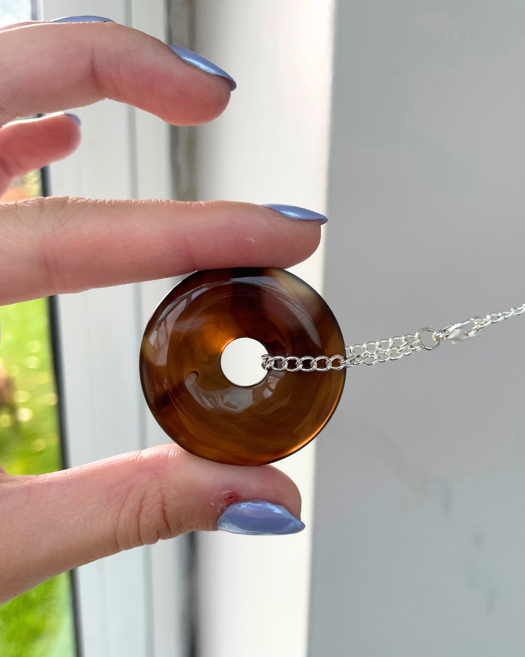 Selenite Sphere Suncatcher + Agate Disc | Handmade Crystal Wall Hanging