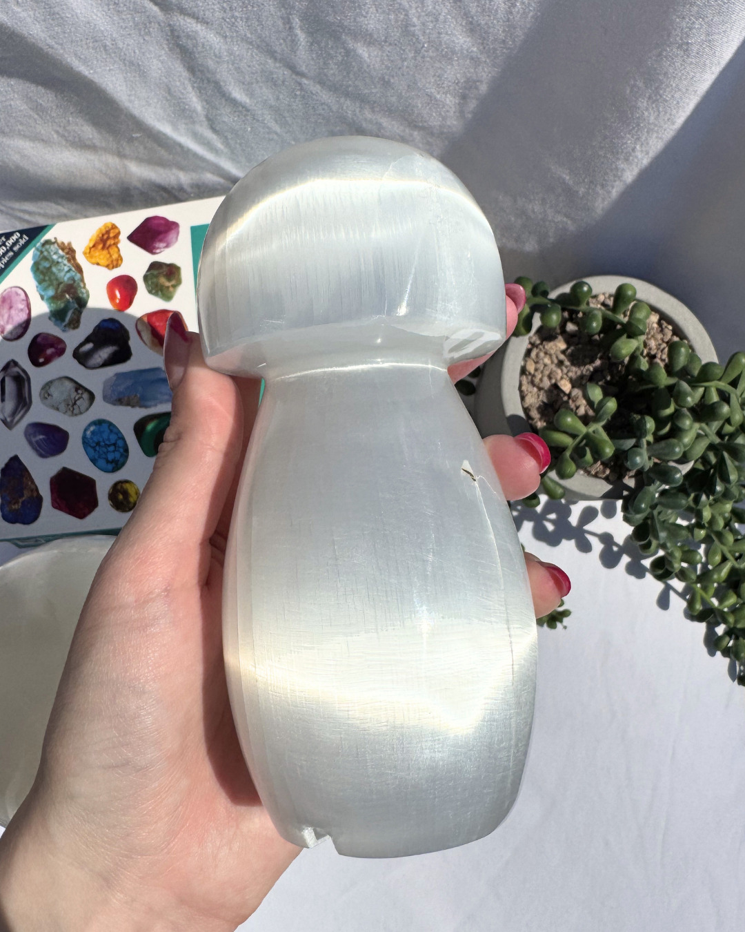 Selenite Mushroom Lamps