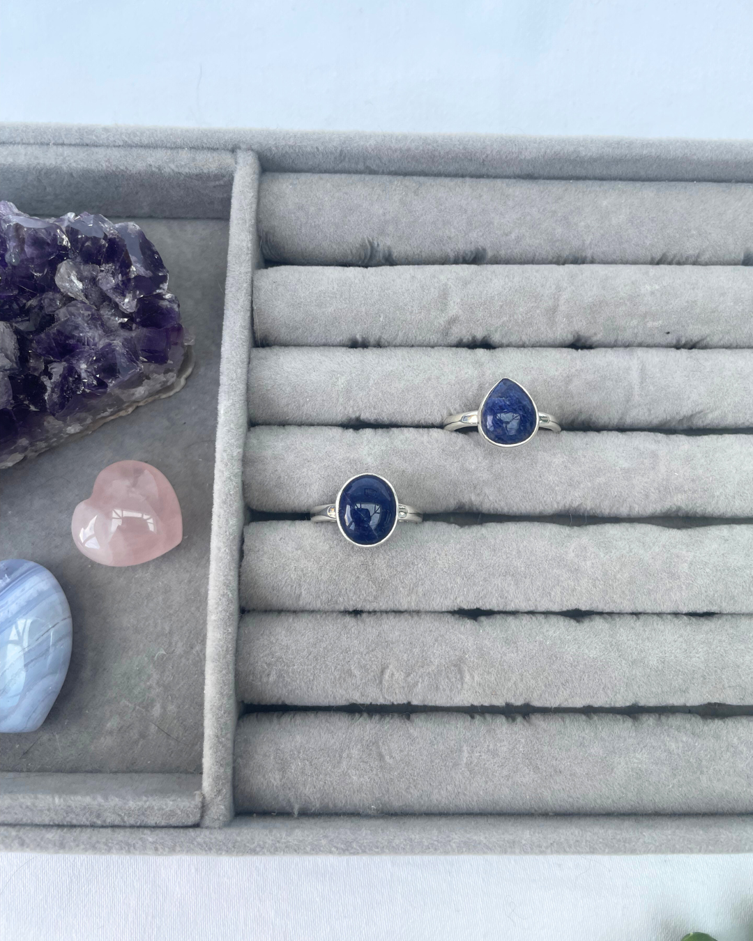 Sodalite Sterling Silver Rings | O + S | 7.25 + 9