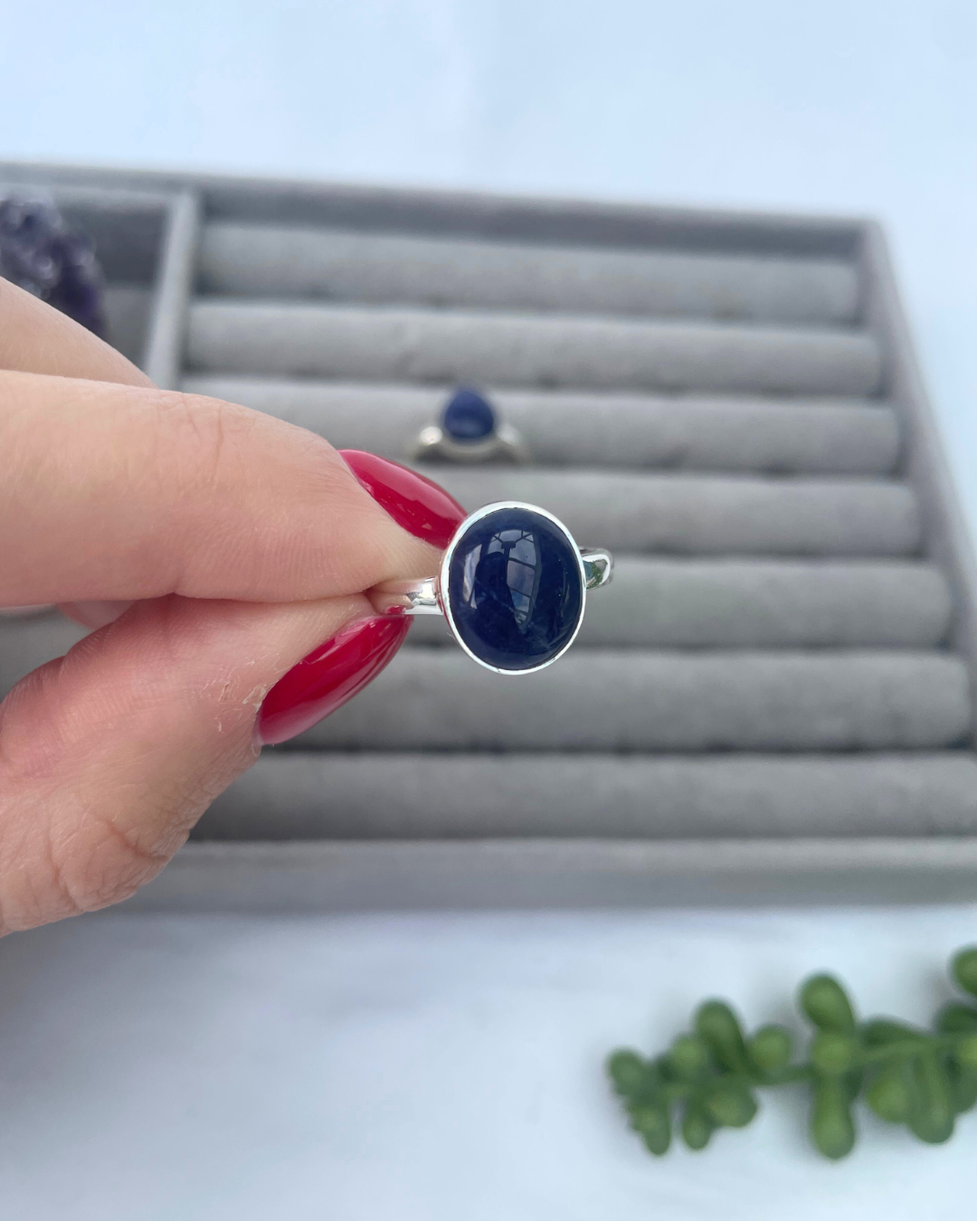 Sodalite Sterling Silver Rings | O + S | 7.25 + 9