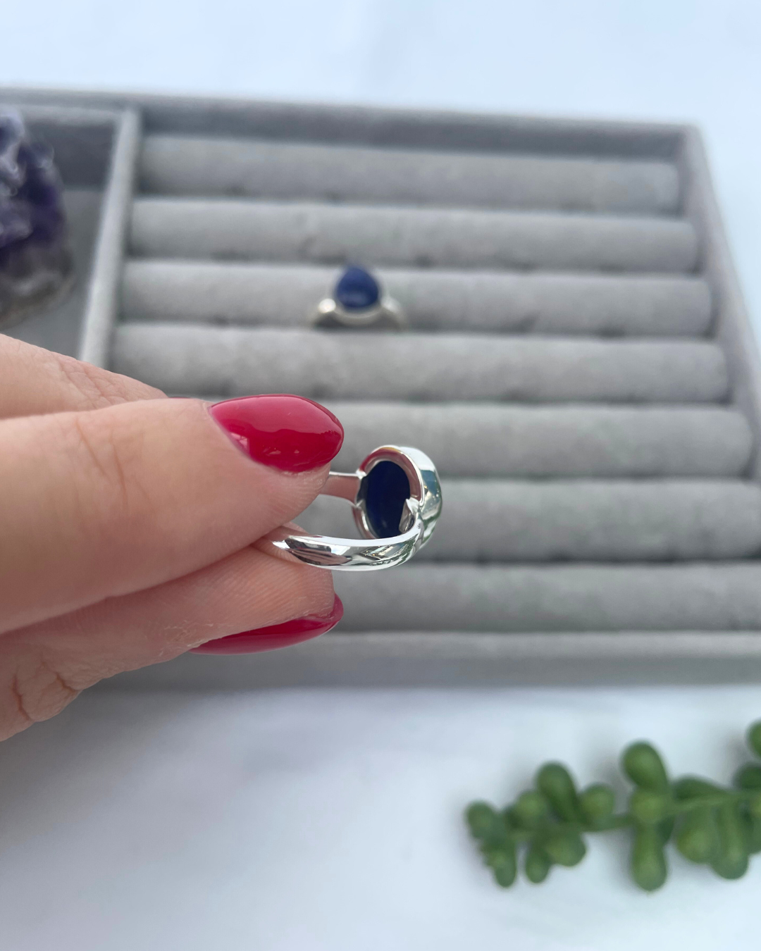 Sodalite Sterling Silver Rings | O + S | 7.25 + 9