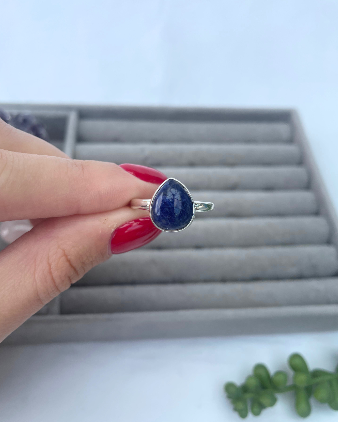 Sodalite Sterling Silver Rings | O + S | 7.25 + 9