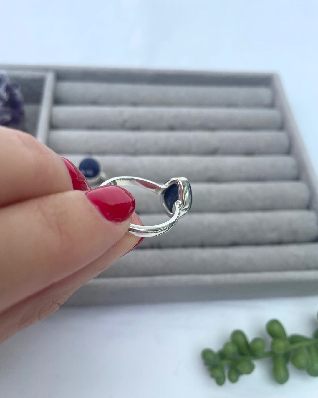 Sodalite Sterling Silver Rings | O + S | 7.25 + 9