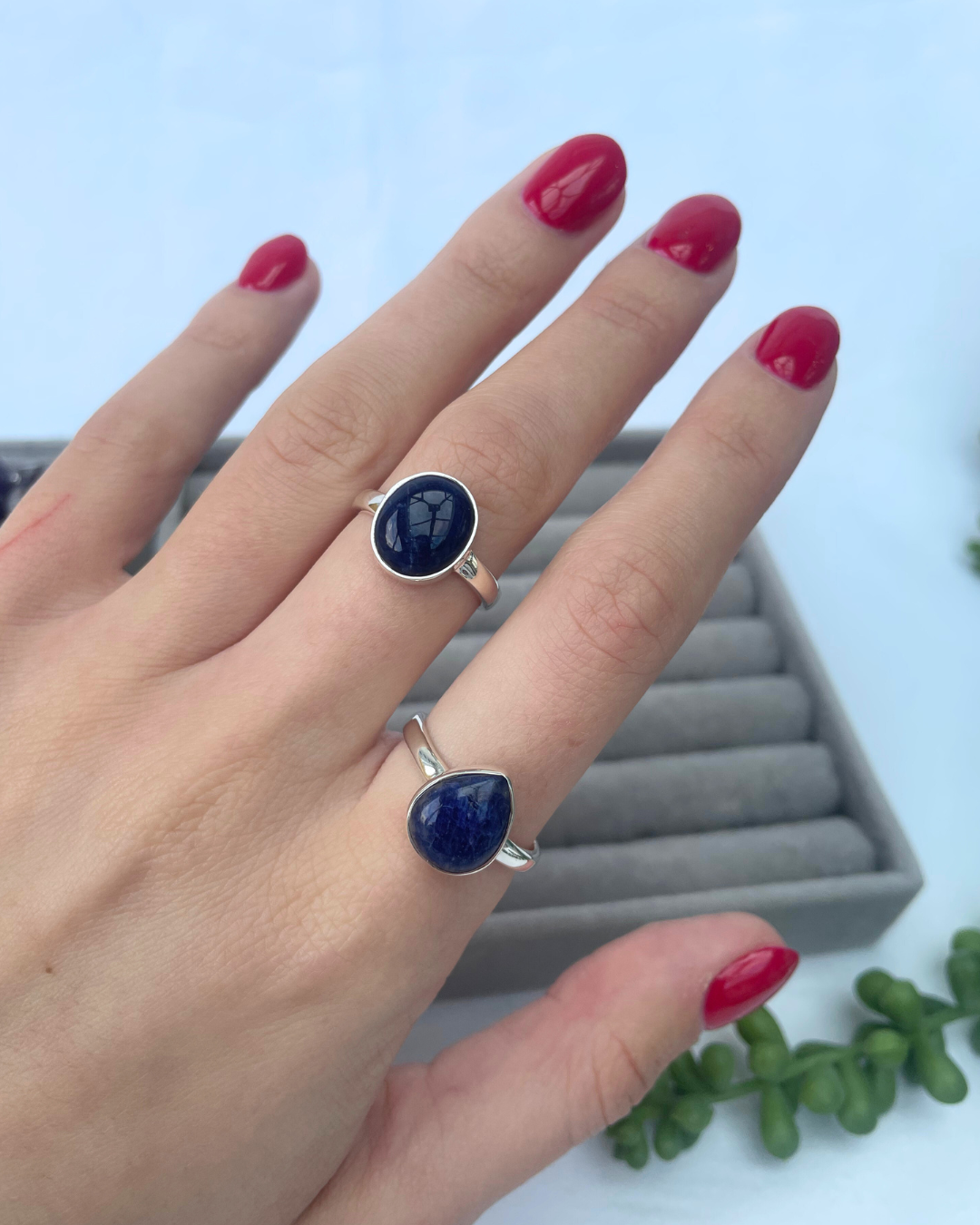 Sodalite Sterling Silver Rings | O + S | 7.25 + 9