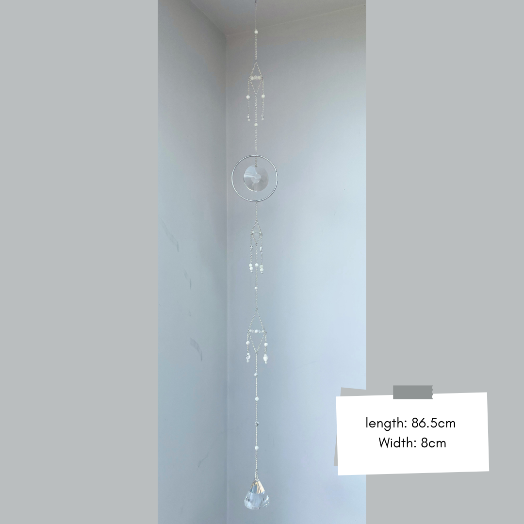 White Suncatcher | Crystal Wall Hanging | Handmade