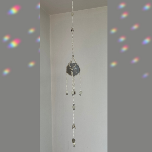 Agate Sphere Suncatcher | Crystal Wall Hanging