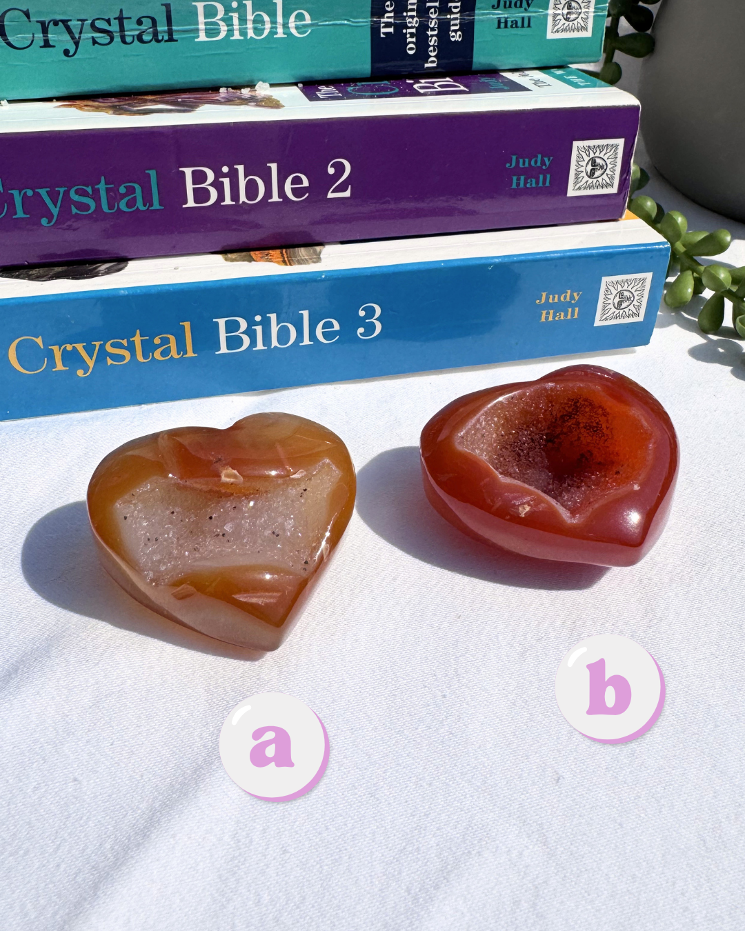 Carnelian Geode Hearts