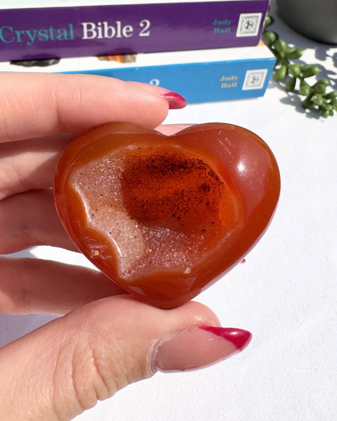Carnelian Geode Hearts