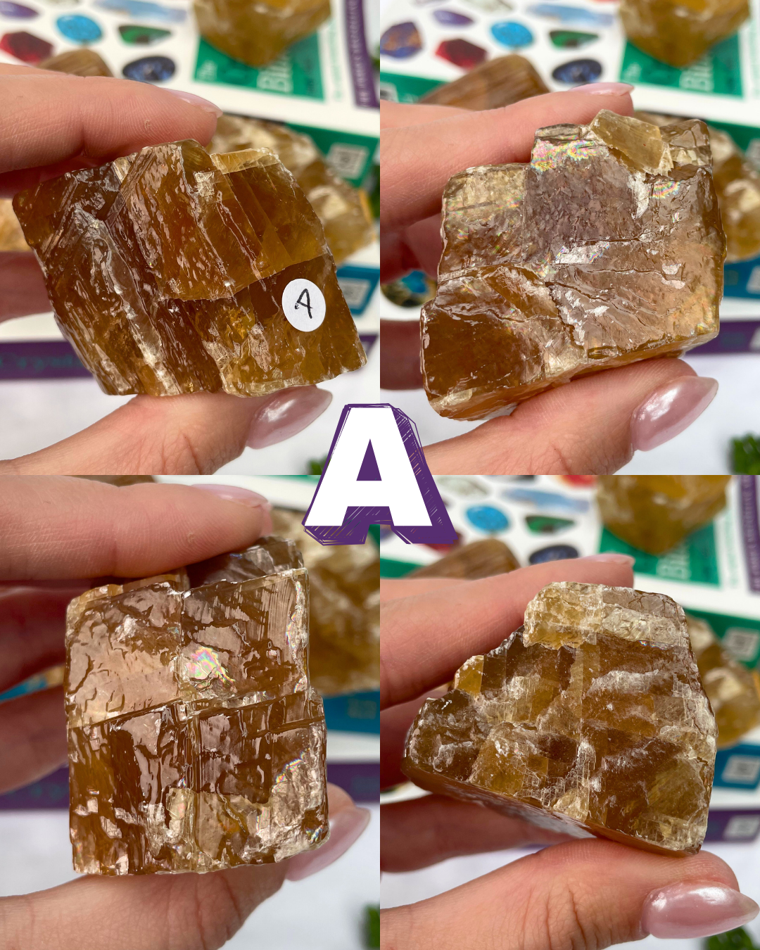 Honey Calcite Chunks