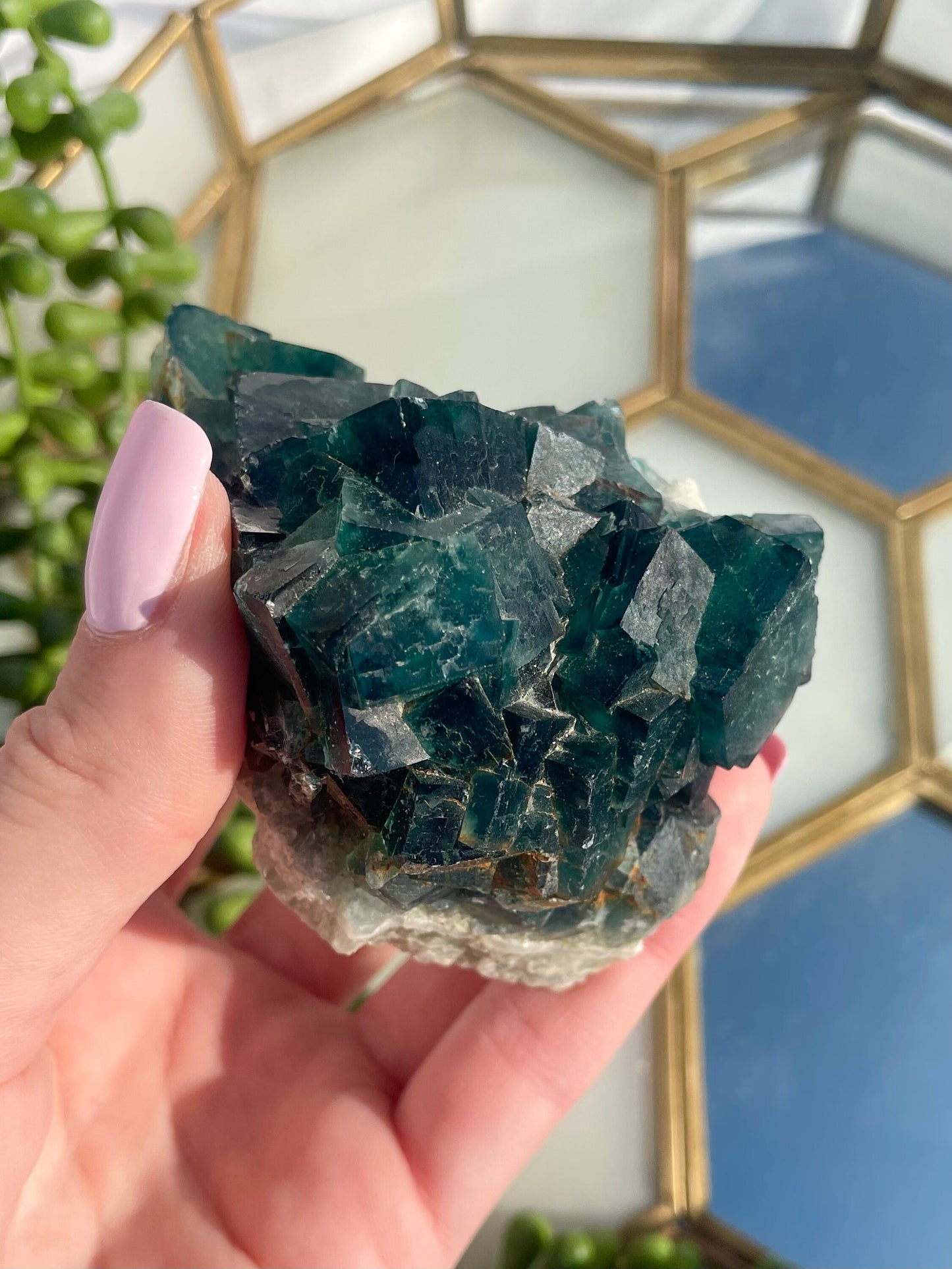 Cubic Green Fluorite Specimen | Large Green Fluorite