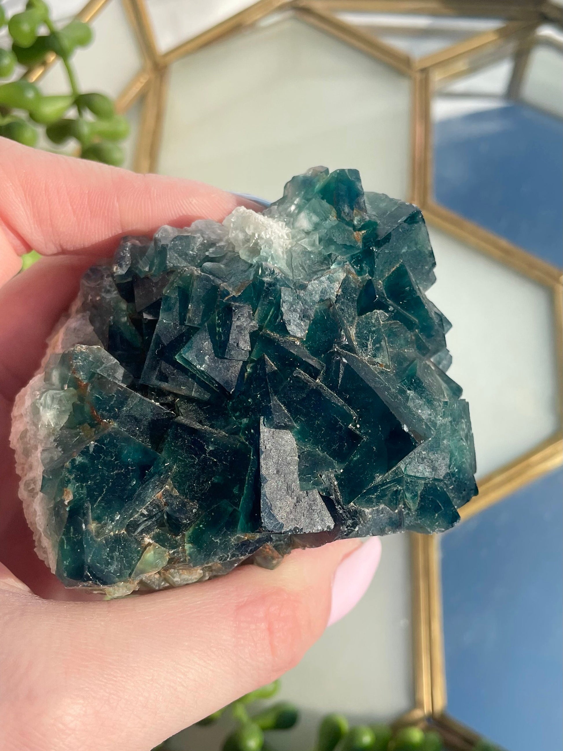 Cubic Green Fluorite Specimen | Large Green Fluorite