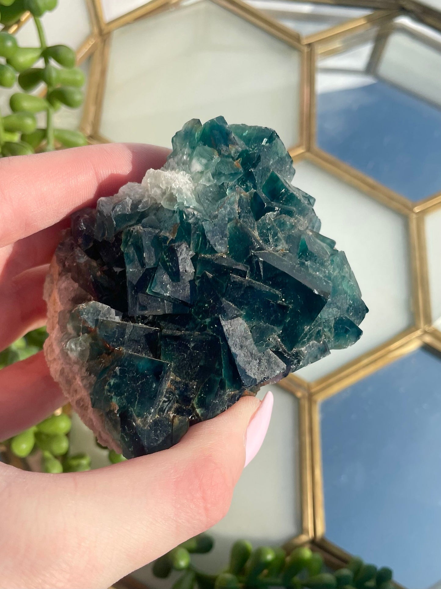 Cubic Green Fluorite Specimen | Large Green Fluorite