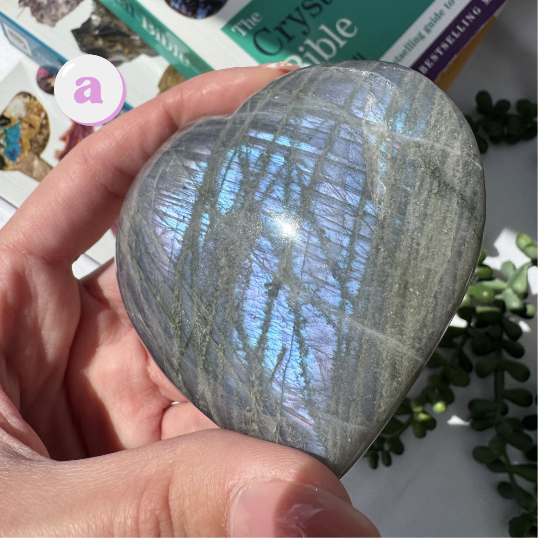 Sunset Labradorite Hearts