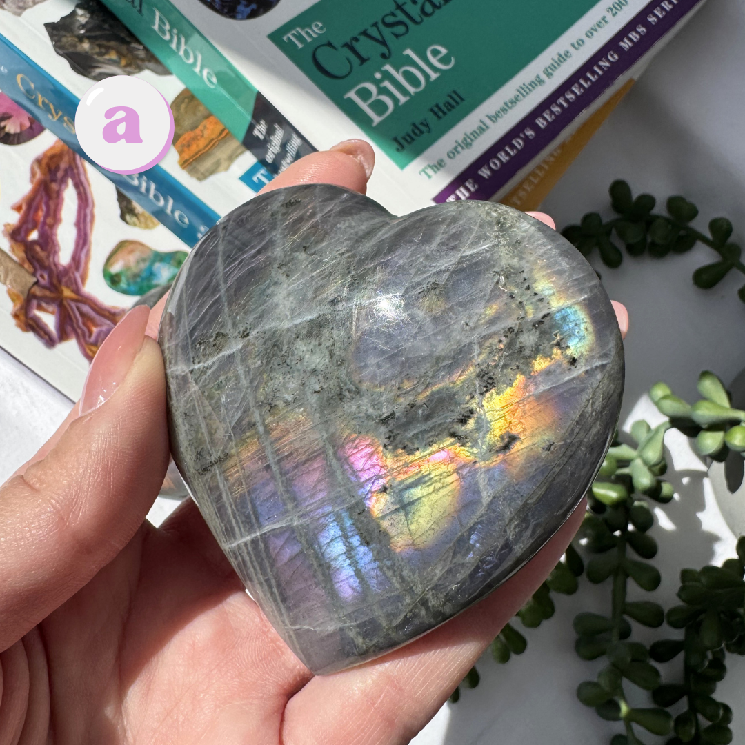Sunset Labradorite Hearts