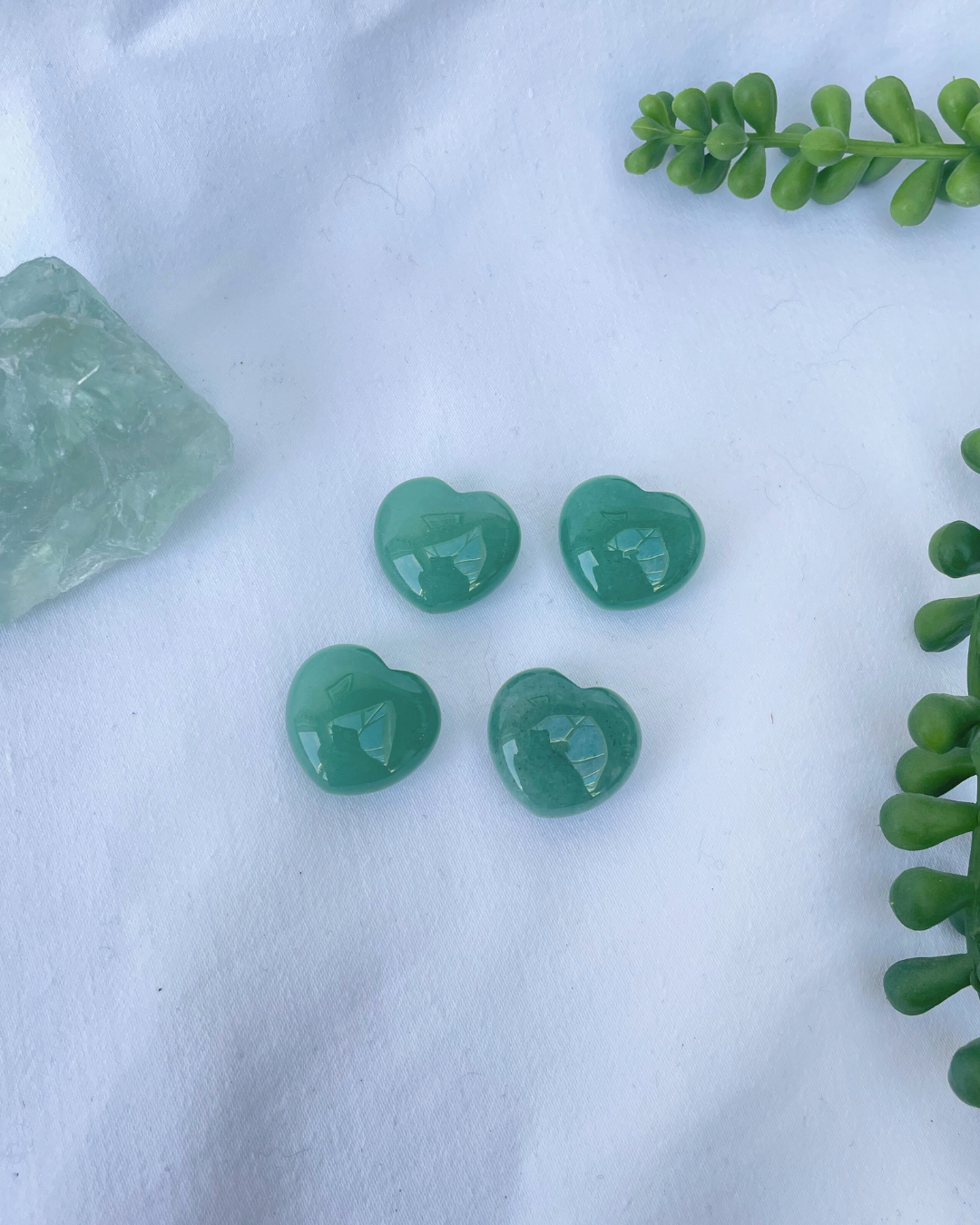 Aventurine Mini Hearts