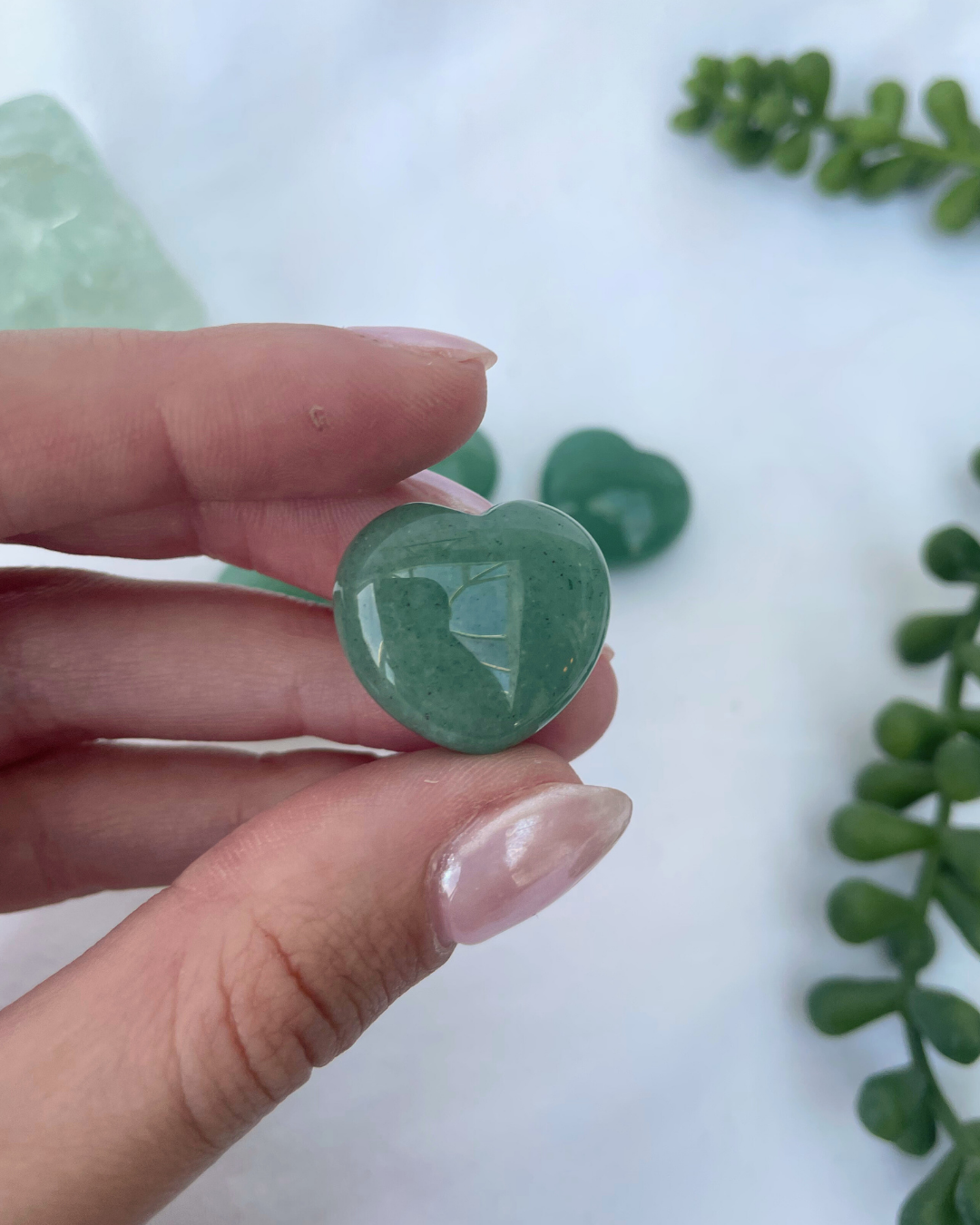 Aventurine Mini Hearts