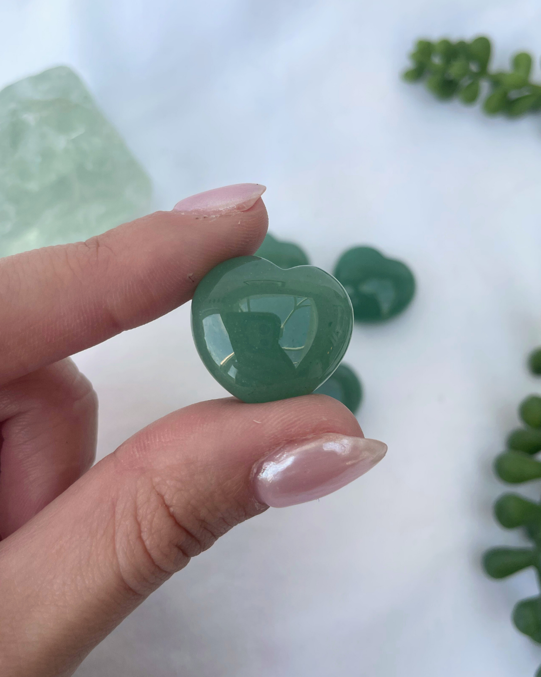 Aventurine Mini Hearts