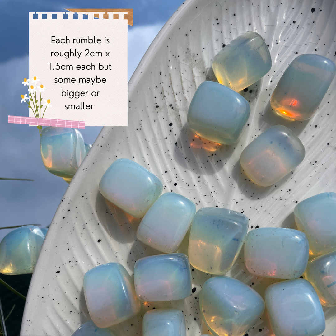 Opalite Tumbles | Man-Made Crystal | Brings Optimism + Joy