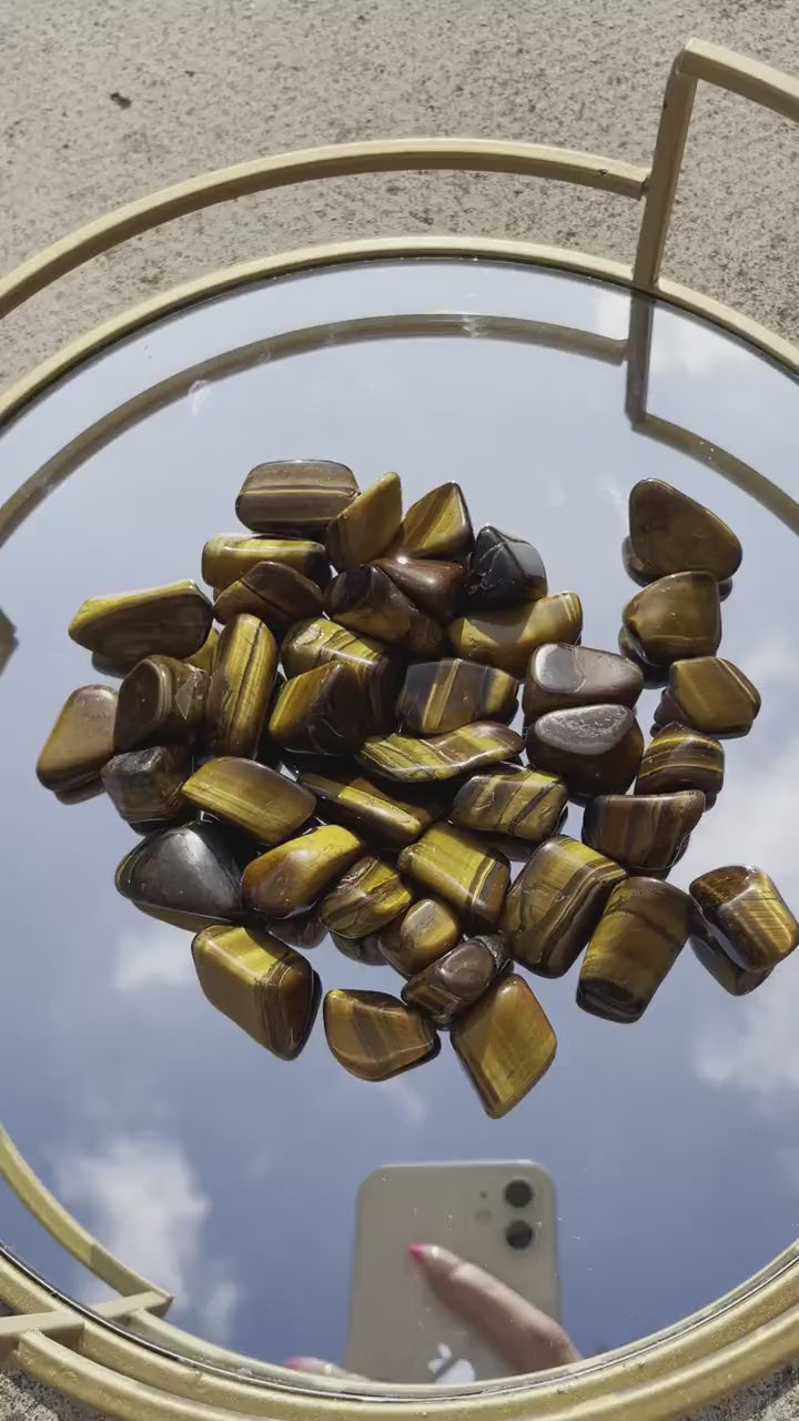 Golden Tigers Eye Tumblestones - South African