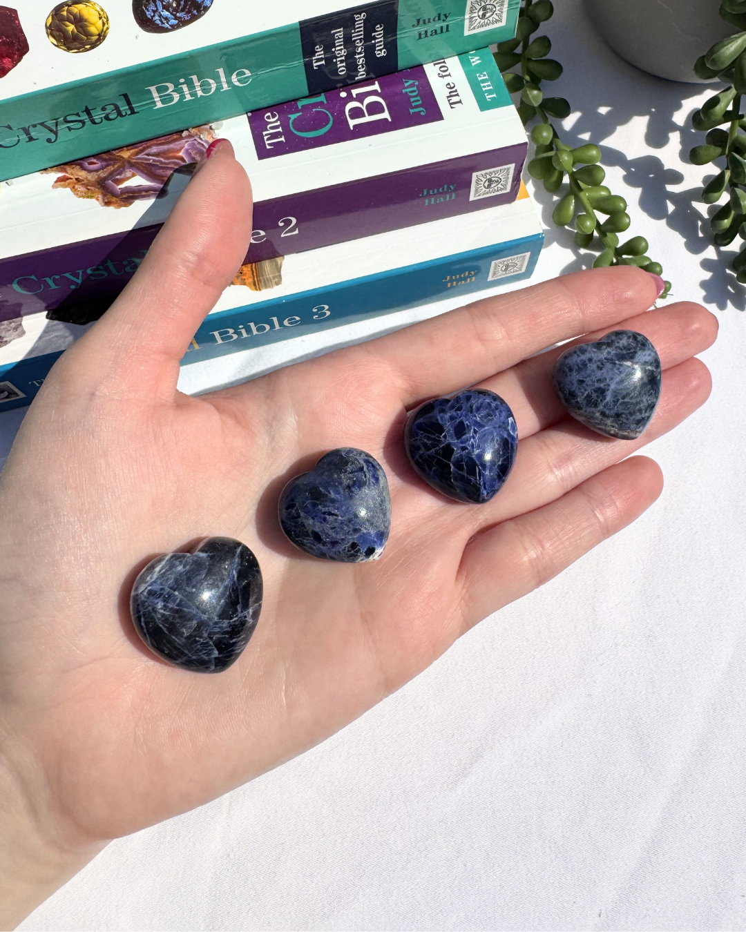 Sodalite Mini Puff Hearts